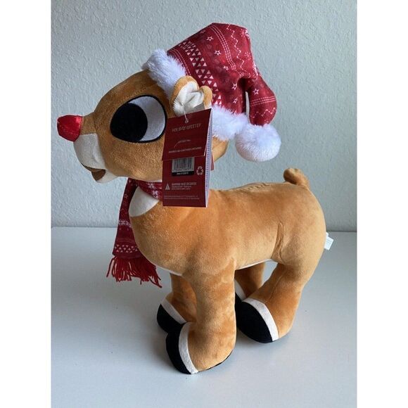 Rudolph The Red Nose Reindeer Holiday Door Greeter Plush 21" Lighted Stand Alone - Picture 2 of 11